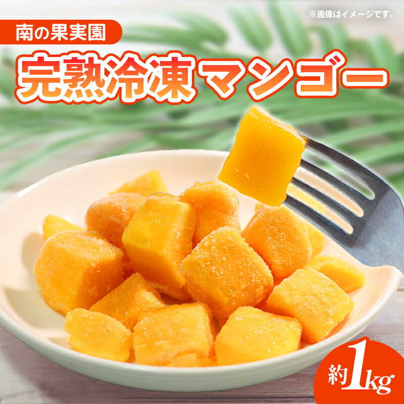 【ふるさと納税】南の果実園 贅沢カット 完熟冷凍マンゴー 約1kg - 種なし 皮なし ダイスカット アップルマンゴー 果肉のみ 使いやすい 果肉たっぷり 沖縄県 八重瀬町