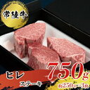 【ふるさと納税】【常陸牛】ヒレステーキ250g×3枚