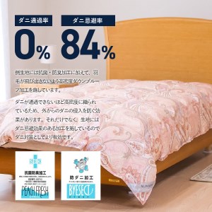  【ダニ忌避率84％】さらっと薄手タイプの羽毛布団 シングル 撫子色 羽毛布団 寝具 肌布団 肌掛け布団 掛けふとん 布団 掛布団 シングル布団 羽毛布団 寝具 掛けふとん 布団 掛布団 羽毛ふとん 