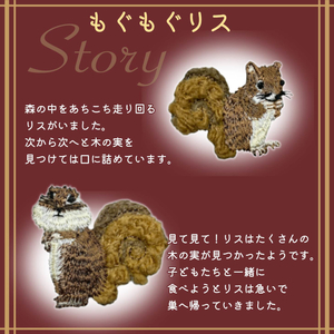 おはなし靴下 ギフトボックス リス キッズ アイボリー
