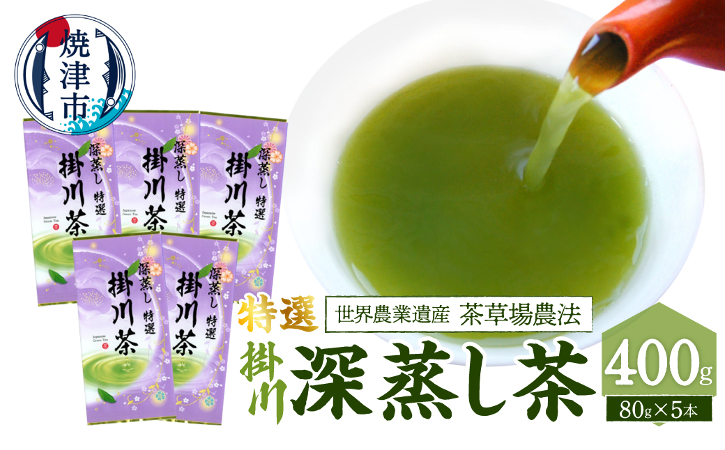 a20-492　世界農業遺産「茶草場農法」の深蒸し茶5本セット