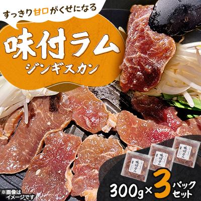 ふるさと納税 長沼町 【北海道長沼町】味付ラムジンギスカン　300g×3パックセット