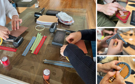 【レザークラフト体験】「L型・三角型・丸型ファスナーコインケースをつくろう♪」２名様 NJ-4