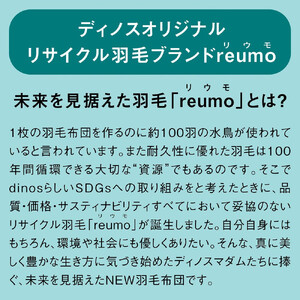 ≪シングルロング≫リサイクル羽毛掛け布団〈reumo〉　レギュラータイプ【サンドグリーン】_1143210631_01