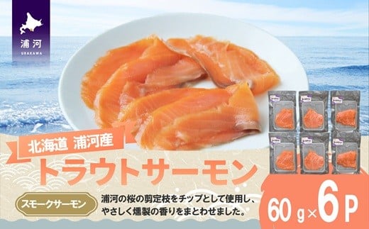 
            北海道浦河町産『トラウトサーモン』のスモークサーモン×5P[02-1510]
          