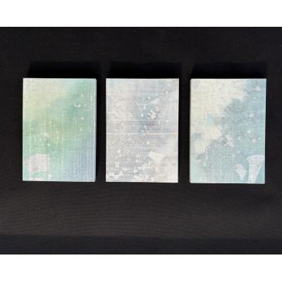 ふるさと納税 中野市 箔アートプレート　2Lサイズ3枚選-4