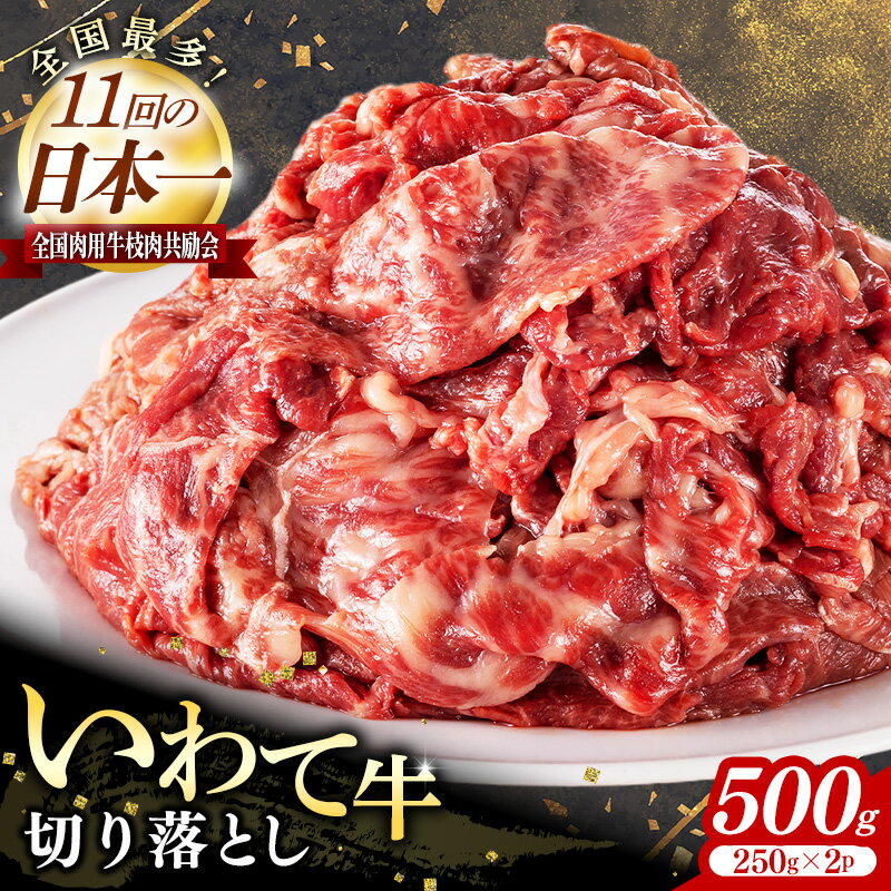 【ふるさと納税】いわて牛切落し500g 岩手県産 黒毛和牛 国産 牛肉 肉 黒毛和牛 切り落とし 焼肉 牛丼 すき焼き 小分け 冷凍 和牛 岩手県 岩手町 いわちく