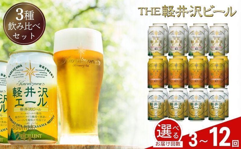 
            【選べる定期便】クラフトビール THE軽井沢ビール 3種24缶 飲み比べ セット | 軽井沢ブルワリー 350ml クラフトビール 地ビール 缶ビール ビール 飲み比べ 定期便 長野県 佐久市 
          