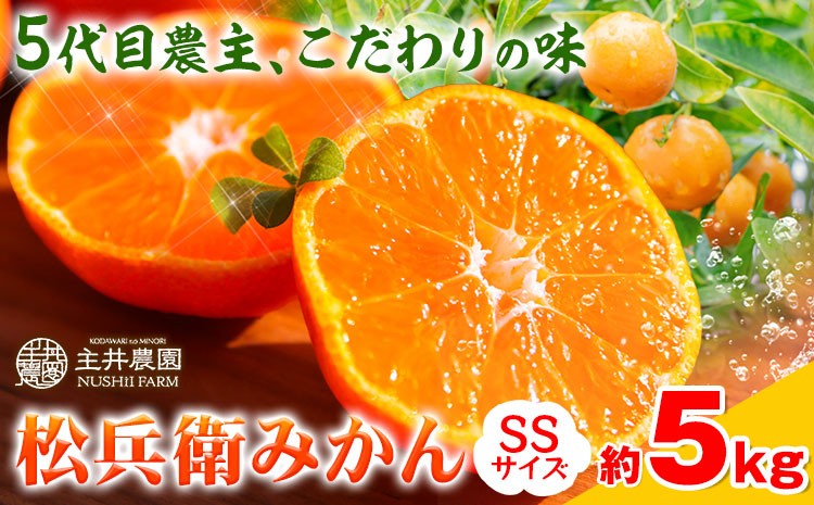 
                  【先行予約】大人気！主井農園の松兵衛みかん 約5kg SSサイズ《11月中旬-1月上旬頃出荷》主井農園 みかん 和歌山県 日高町 和歌山みかん 温州みかん ミカン 蜜柑 柑橘 果物 フルーツ
                