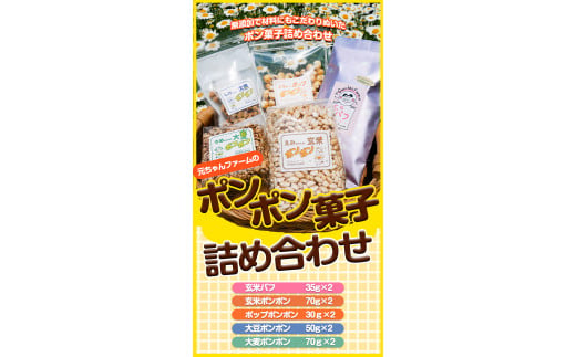 ポンポン菓子詰合せ元ちゃんファーム《90日以内に出荷予定(土日祝除く)》玄米大豆大麦トウモロコシ---wsk_gncppset_90d_22_14000_510g---