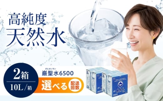 【単品】飲料 水 ミネラルウォーター 巌聖水6500 2L×6本入り ミネラルウォーター ペットボトル 選べる お届け回数 水 みず 天然水 飲料水 保存用 備蓄 防災 災害対策 準備 非常用 美容 健康 サポート シリカ シリカ水 カラダ 優しい 無色透明 無味無臭 安心安全 水分補給 柔らかい 口当たり コーヒー お茶 紅茶 料理  定期便 広島県福山市/小林商事 [BAEA015]