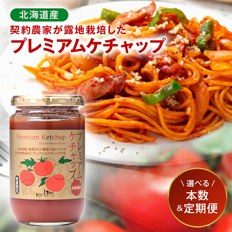 【ふるさと納税】【選べる容量・お届け回数】プレミアムトマトケチャップ 320g×2本 4本 3ヶ月 6ヶ月 毎月 隔月 北海道産 トマト 国産 無添加 濃厚 食べるケチャップ 高級調味料 調味料 加工品 お取り寄せ ギフト プレゼント 贈り物 沼田町 北海道 n-0227var