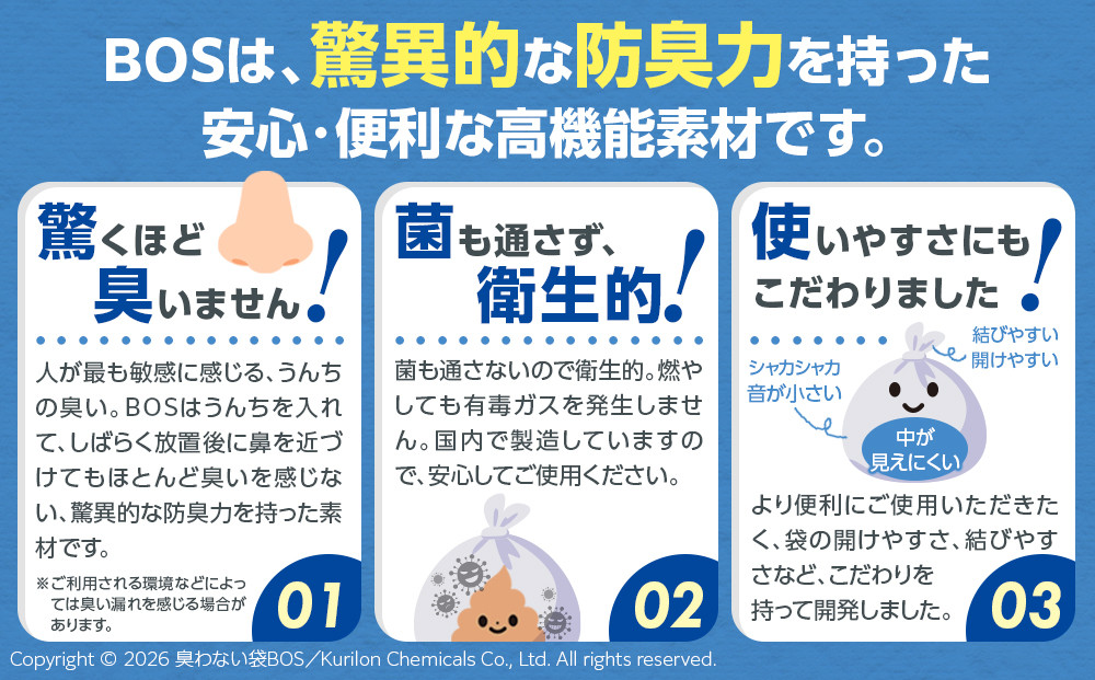 驚異の 防臭 袋 BOS ストライプ 白 SSサイズ 200枚入り＋ストライプ 黒 Sサイズ 200枚入り 計2個セット 計400枚