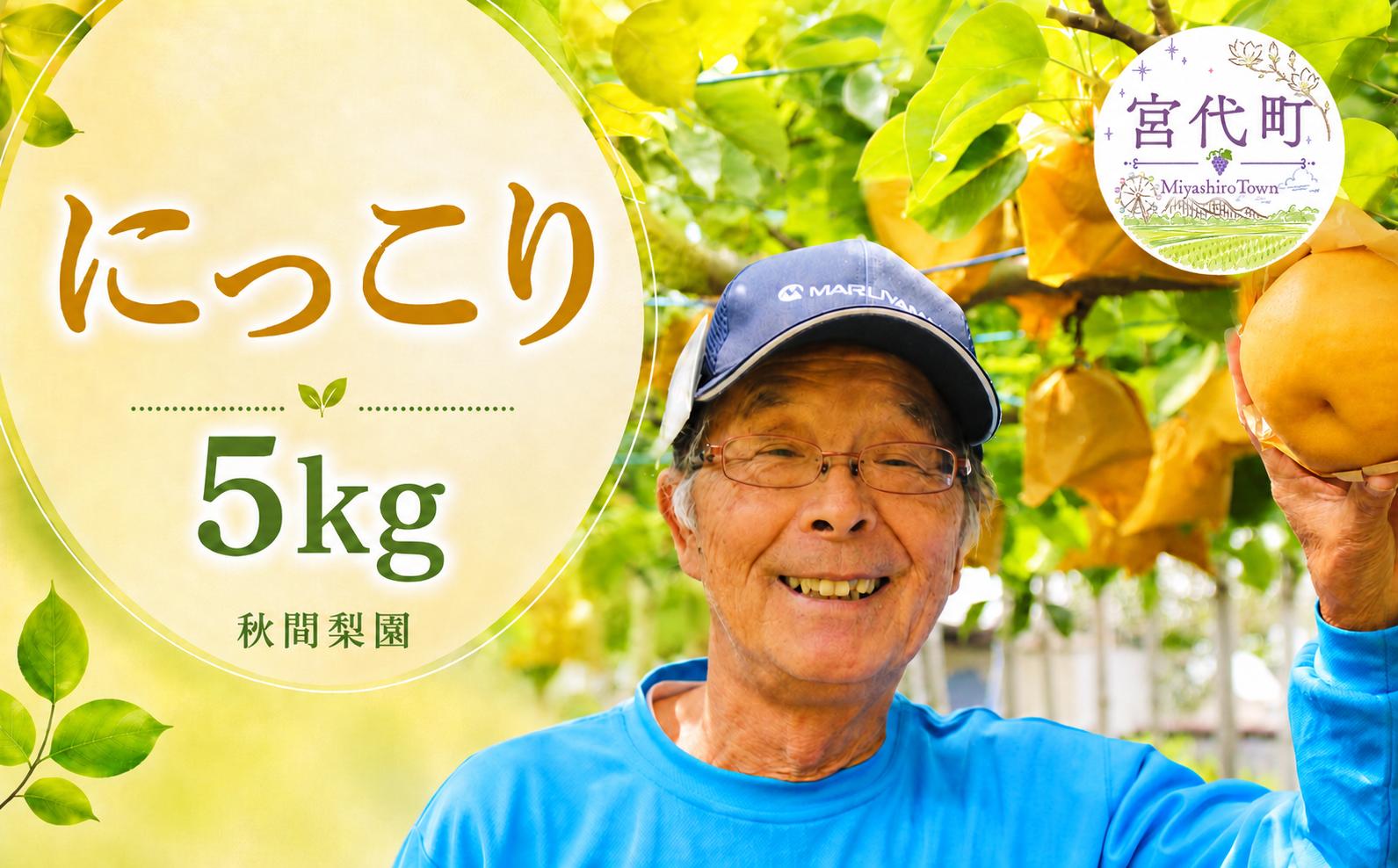 
                  【先行予約】秋間梨園の梨（にっこり）5kg | にっこり 梨 なし ナシ 秀品 贈答 産地直送 農家直送 数量限定 期間限定 先行予約 10月上旬～11月中旬発送 秋の味覚 和梨 旬の梨 果物 フルーツ 甘い ジューシー 5キロ 5キログラム  2026年発送 秋間梨園 埼玉県 宮代町
                
