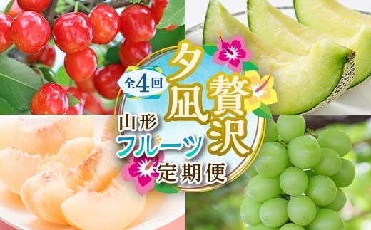 【2026年度 先行予約】夕凪贅沢フルーツ定期便 全4回 さくらんぼ メロン 桃 シャインマスカット 果物 フルーツ FSY-2068