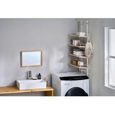 ふるさと納税 大河原町 つっぱりランドリーラック  ホワイト/ライトナチュラル アイリスオーヤマ[53753033] |  | 03