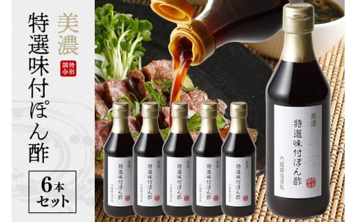内堀醸造 美濃特選味付ぽん酢セット 360ml×6本 (312)