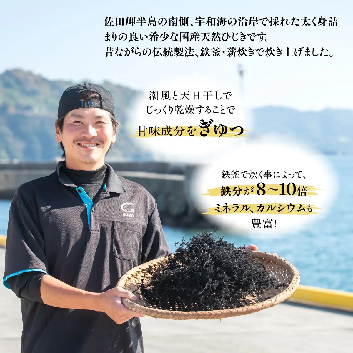 薪炊き 鉄釜ひじき 40g×10袋 計400g 愛媛県佐田岬産 ※離島への配送不可 IKTAL002 | ひじき