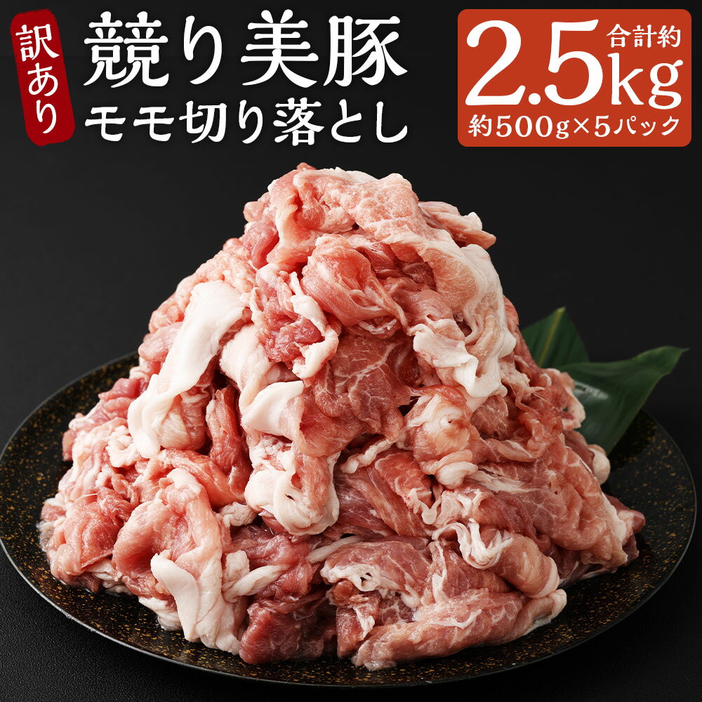 【ふるさと納税】【訳あり】長崎県産「競り美豚」モモ 切り落とし 2.5kg (500g×5パック) 豚肉 肉 ご家庭用 冷凍 送料無料