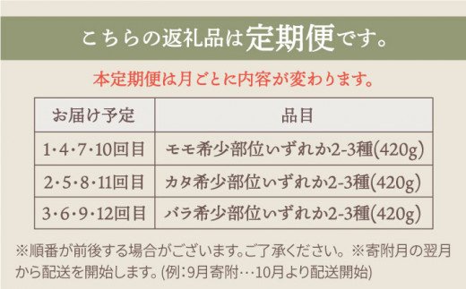 【牧場直送】【12回定期便】佐賀県産しろいし牛 焼肉用盛り合わせセット（希少部位）各回420g【有限会社佐賀セントラル牧場】 [IAH046]