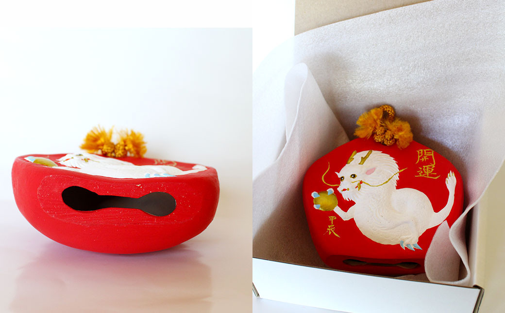 辰年土鈴 永満寺窯作 重さ200g 縦10cm 横11.5cm 奥行4.5cm