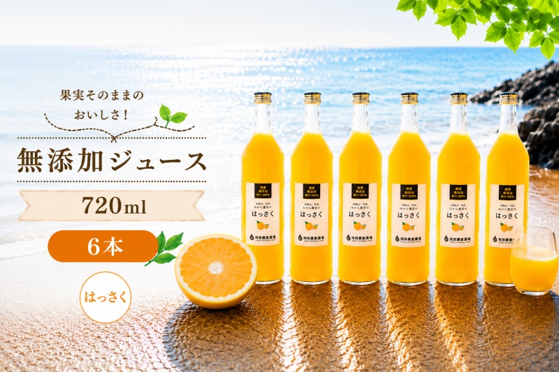 はっさく 100% ジュース / 八朔 ストレート 果汁 無添加 柑橘 和歌山 20000円 720ml ※北海道・沖縄・離島への配送不可 //drink 【ikd100-has720-6】
