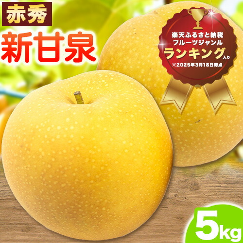 【先行予約】新甘泉 赤秀 約5kg JA鳥取いなば《8月下旬-9月上旬頃出荷》鳥取県 八頭町 梨 なし 果物 しんかんせん フルーツ ふるさと納税 送料無料 果実 果汁 常温便