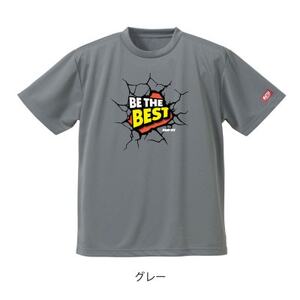 JTTA公認　卓球ユニフォーム【男女兼用(ドライ):160サイズ】ビーザベスト　グレー【1659018】