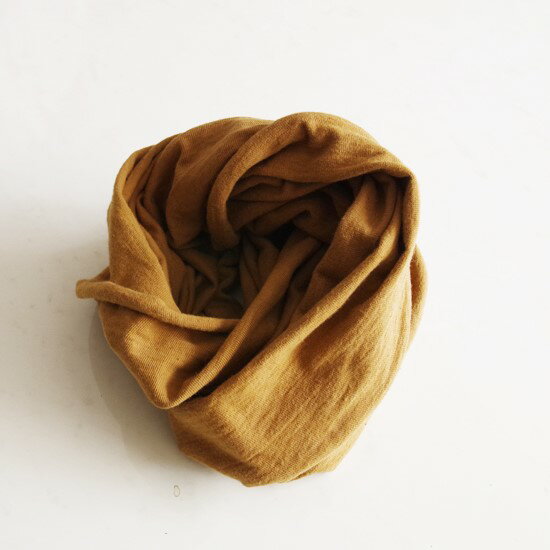 【ふるさと納税】熊野番茶染め　スヌード　金茶色（チタン媒染）