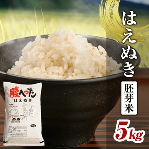 SA2835　令和7年産【胚芽米】はえぬき　5kg×1袋　 YA