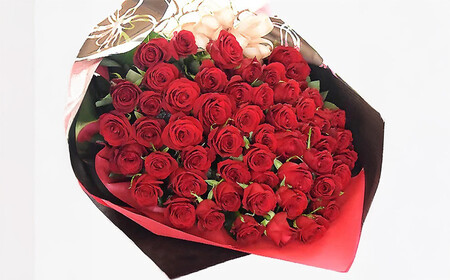 真紅のバラ60本【 花 花束 バラ フラワー 花 真紅 花束 薔薇 花 フラワーギフト 花束 花 】