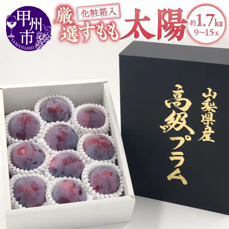 甲州市産 すもも『太陽』約1.7kg（化粧箱9～15玉）【2026年発送】（APX）B-872  すもも フルーツ