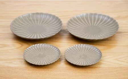 【波佐見焼】花しのぎ 大皿 小皿 （栗） 4点セット 食器 皿 【団陶器】 [PB96] 波佐見焼