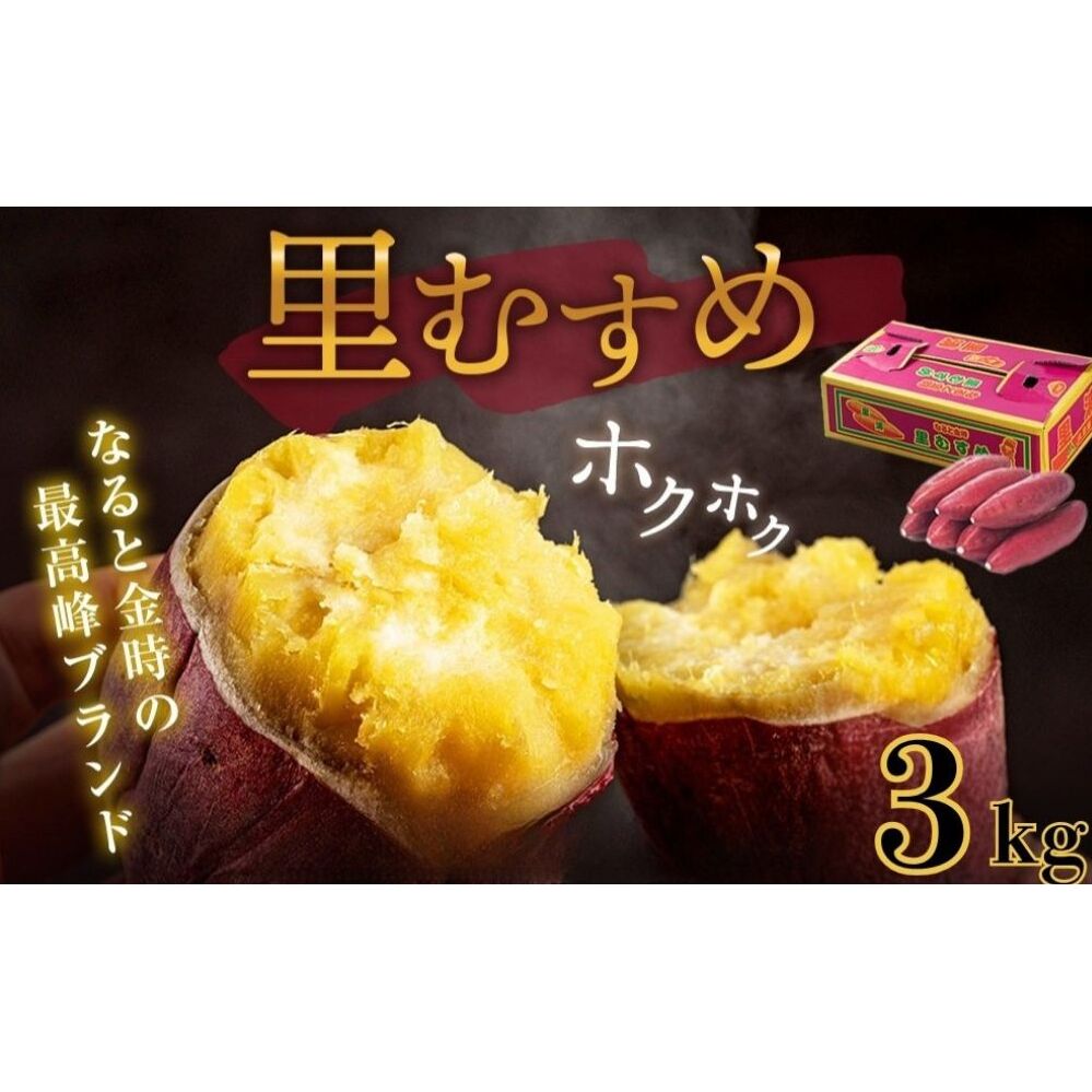 なると金時 里むすめ 3kg　鳴門金時　さつま芋　サツマイモ　ほくほく　お菓子　おかず　天ぷら　焼き芋 ギフト 贈り物 お土産  里娘