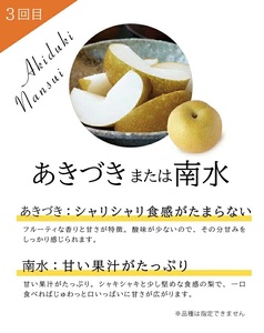 SE0234　【3回定期便】美味しい3種の刈屋梨2024 (幸水梨、豊水梨、あきづき梨または南水梨)