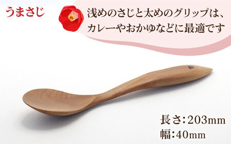 【食べやすさを考えたカトラリーセット】椿夫婦箸 ＆ 椿スプーン（ひらさじ うまさじ）和みセット【新上五島町椿木工技術振興会】[RBI006]