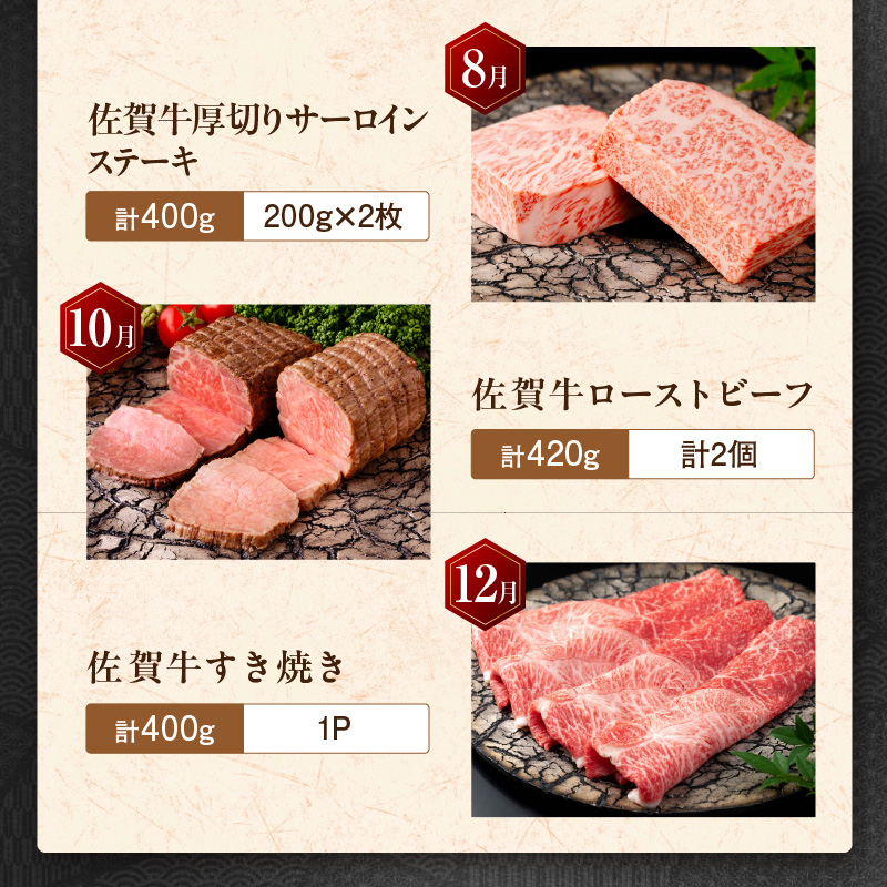 【発送月固定 定期便】肉の定期便! 厳選 佐賀牛 隔月お届け（偶数月）全6回 J1170