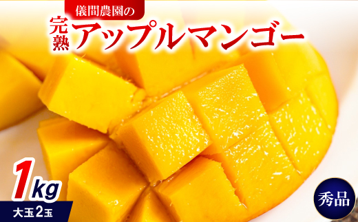 
                  ＜2026年6月下旬から順次発送・贈答用＞儀間農園の完熟アップルマンゴー 秀品1kg(大玉2玉)【1672922】
                