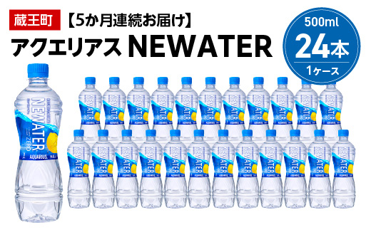 【5か月連続お届け】アクエリアスNEWATER　500ml PET×24本　【04301-0650】