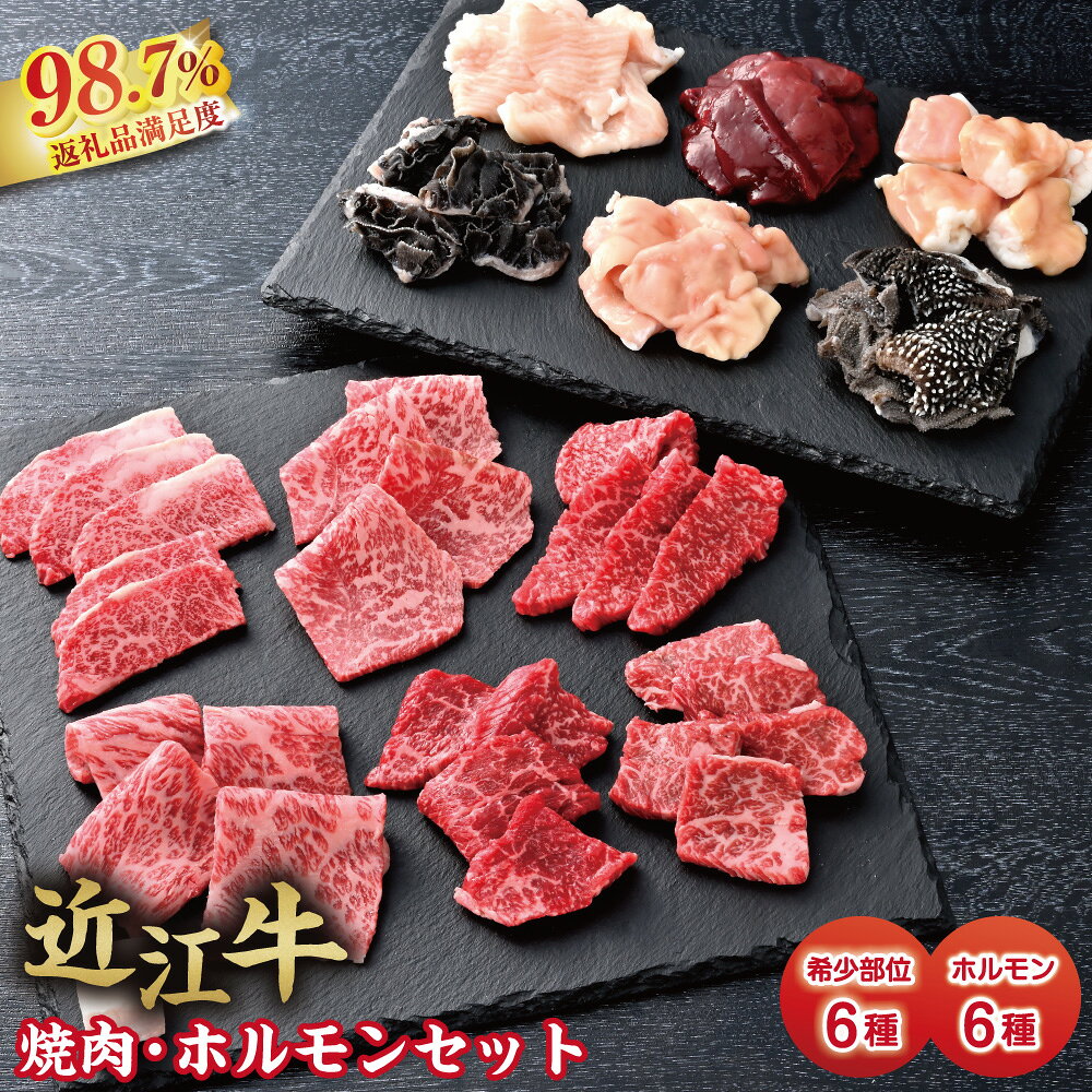 【ふるさと納税】【カメチク】近江牛焼肉用希少部位6種とホルモン6種セット【牛肉】【牛】【焼肉】【ホルモン】【牛丼】【国産】 御中元 お中元