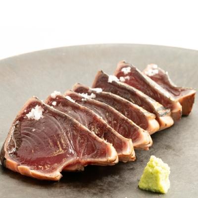 ふるさと納税 高野町 プレミア和歌山認証品　 冷凍黄金藁焼き戻りカツオタタキ (藻塩セット)1kg