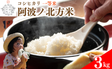 コシヒカリ 3kg 令和6年産 阿波ノ北方米 1等 米 こめ ご飯 ごはん おにぎり 白米 精米 新米 卵かけご飯 食品 備蓄 備蓄米 保存 防災 ギフト 贈答 プレゼント お取り寄せ グルメ 送料無料 徳島県 阿波市 阿波ノ北方農園