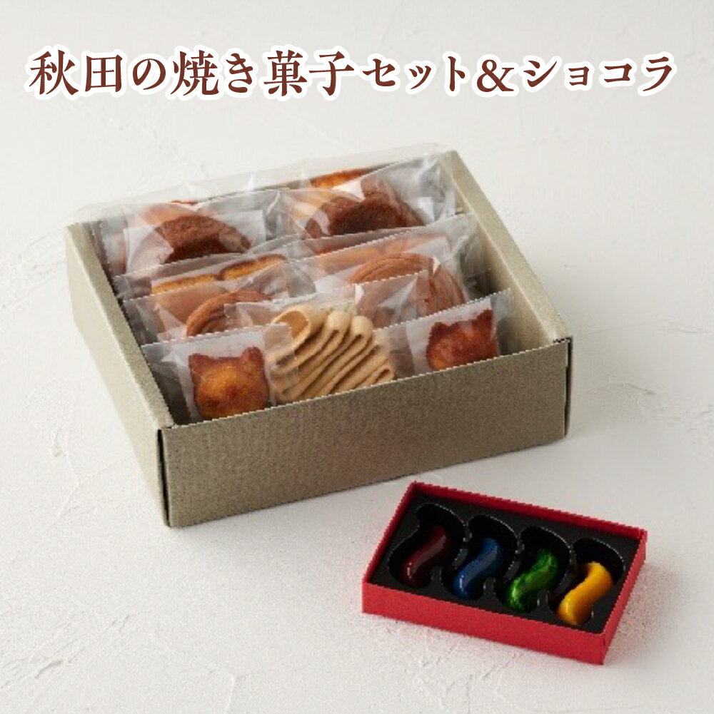 【ふるさと納税】秋田の焼き菓子セット＆ショコラ　菓子 スイーツ デザート ギフト お歳暮 父の日 母の日 秋田県 大館市 パティスリーメッスナー 95P5603