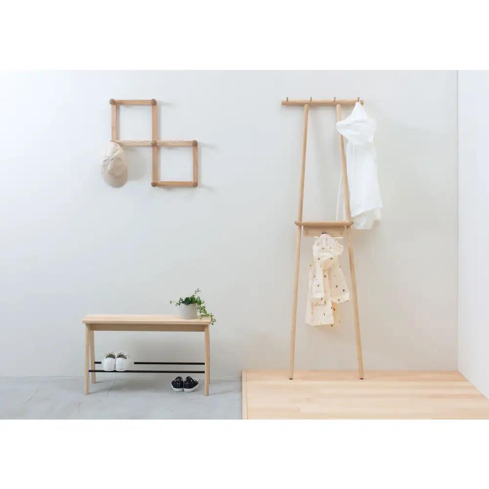 旭川家具 コサイン アコーディオンフック ナチュラル【旭川家具 北海道 旭川市 木製 家具  玄関収納  壁掛け  選べるカラー シンプル 手作り 北欧 おしゃれ 天然木 無垢 】_04930