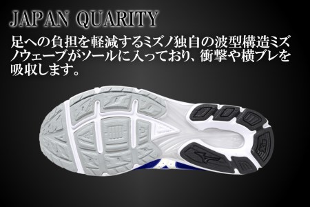 AO10　ミズノランニングシューズ【ブルー×パールホワイト2E】　【 ジョギング ランニング マラソン シューズ 靴 ミズノ mizuno オーダー 日本製 スニーカー 】