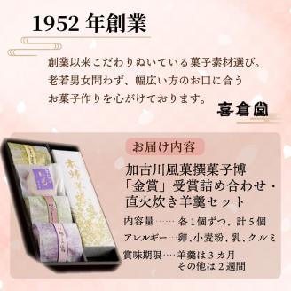 加古川風菓撰菓子博「金賞」受賞詰め合わせ・直火炊き羊羹セット【2401H01702】