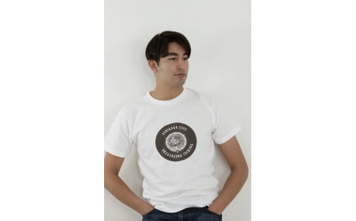 足利市 マンホールTシャツ 白 L F7Z-549