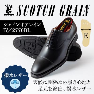 ふるさと納税 墨田区 スコッチグレイン「シャインオアレインIV」No.2776 黒24.0cm E紳士[56197577]