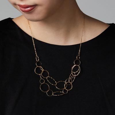 ふるさと納税 魚津市 K18 2連サークルデザインチェーンネックレス |  | 03