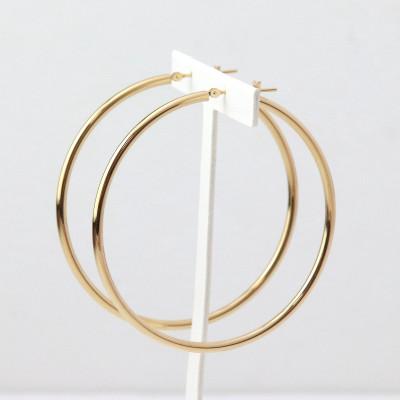 ふるさと納税 山梨市 K18フープピアス直径5cm・太さ2mm |  | 02